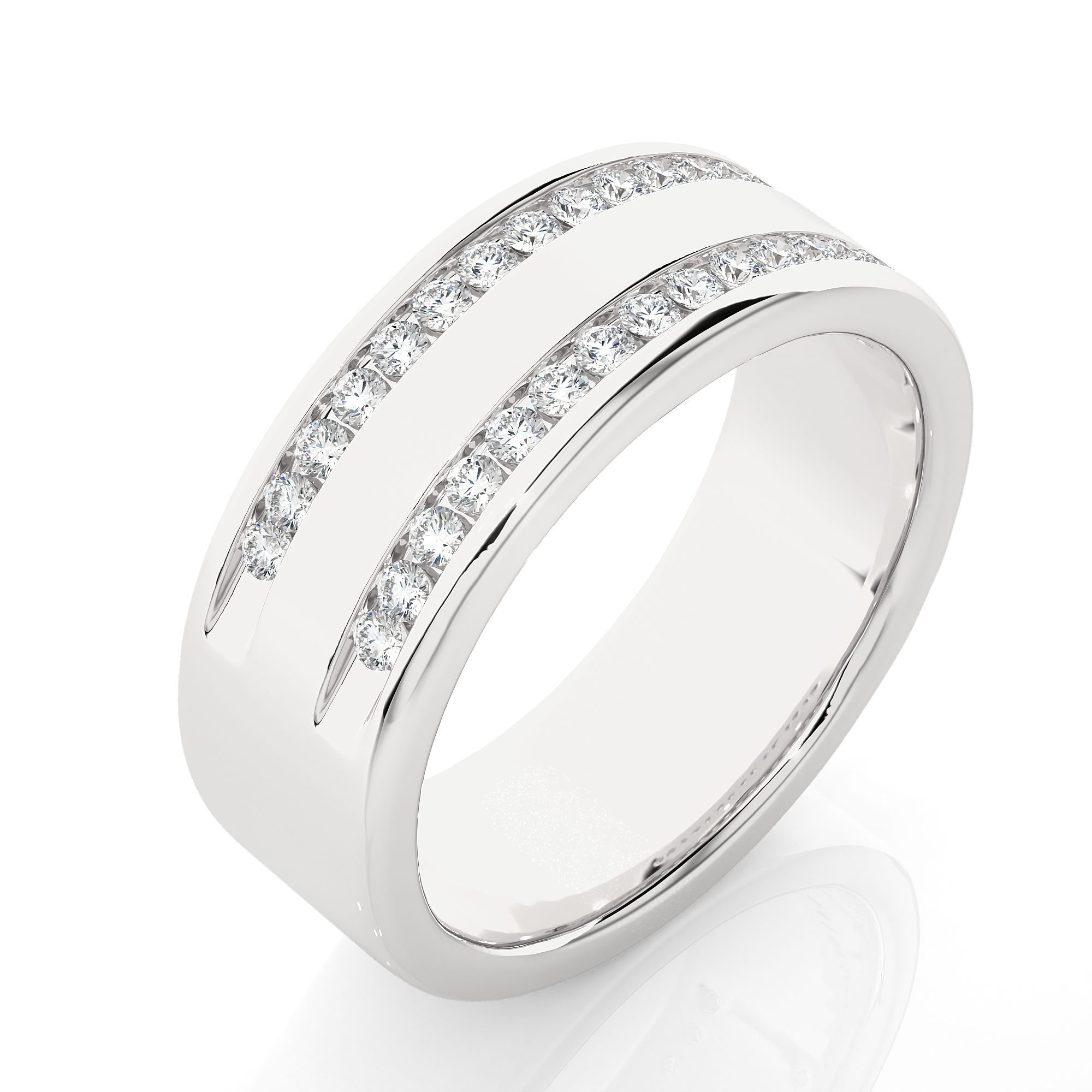 0.46 Carat H Color VS1 Clarity Diamond Studded Natural Diamond Ring.